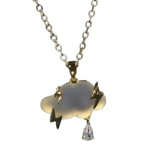 - - Gorgeous transparent cloud and lighting bolts necklace